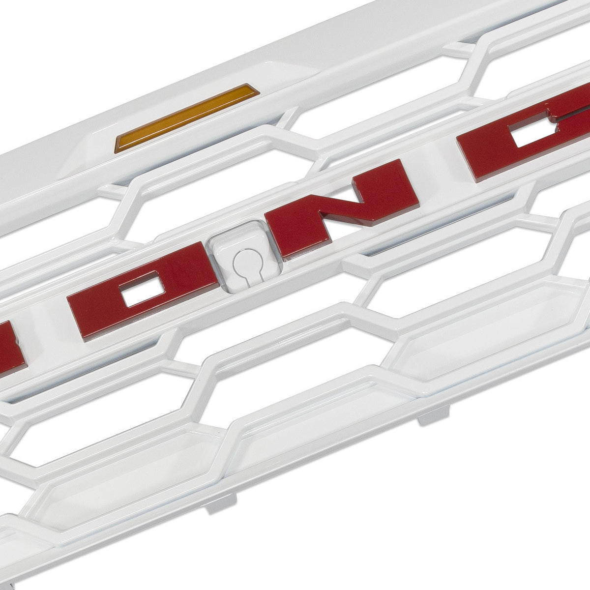 IAG I-Line Para-Hex Style Front Grille Gloss White with Lights 2021+ Ford Bronco - IAG-BDY-F3117