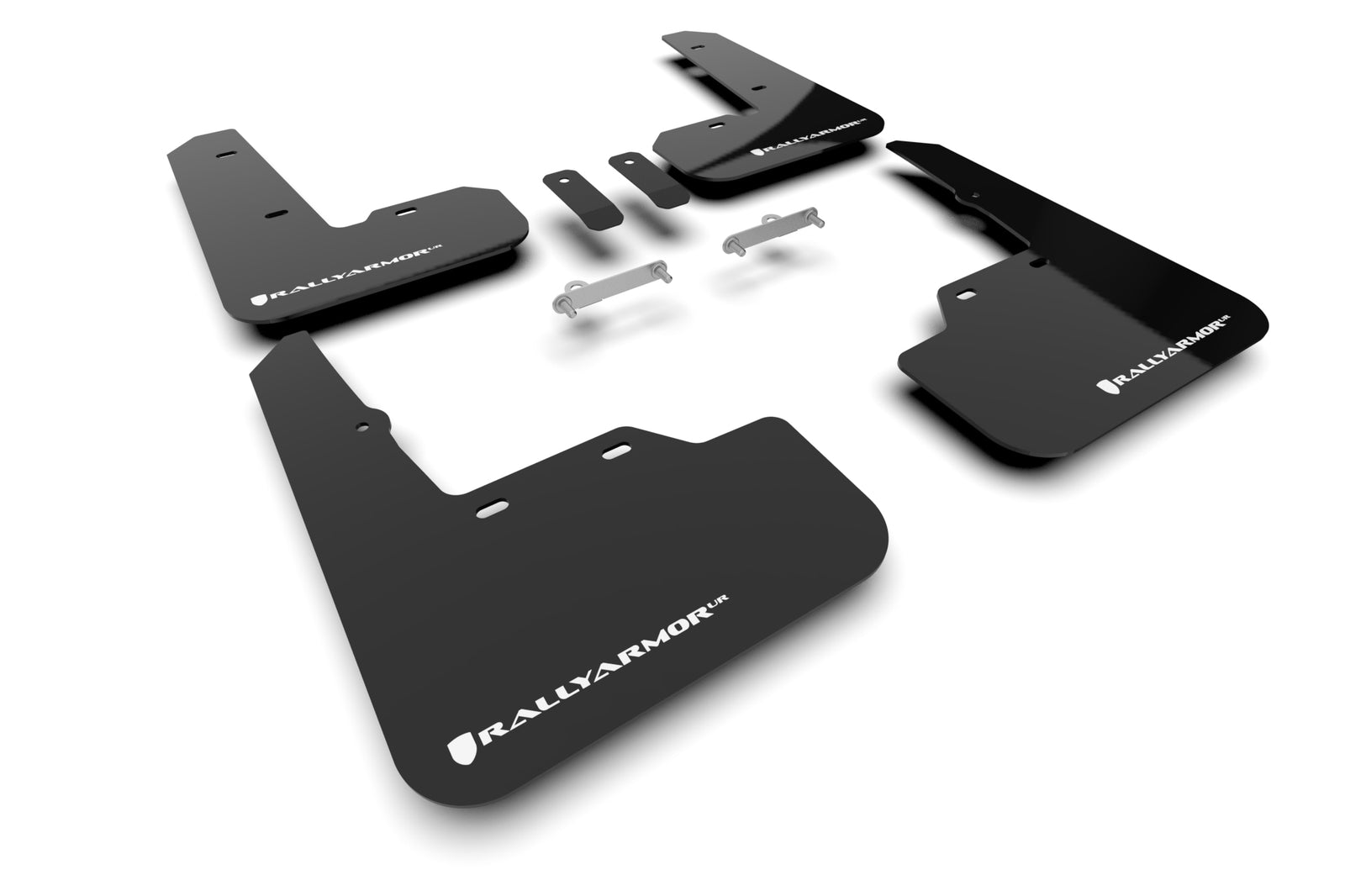 Rally Armor 2022 Subaru WRX Black UR Mud Flap w/ White Logo - MF92-UR-BLK/WH for 2015-2025 Subaru WRX - front view