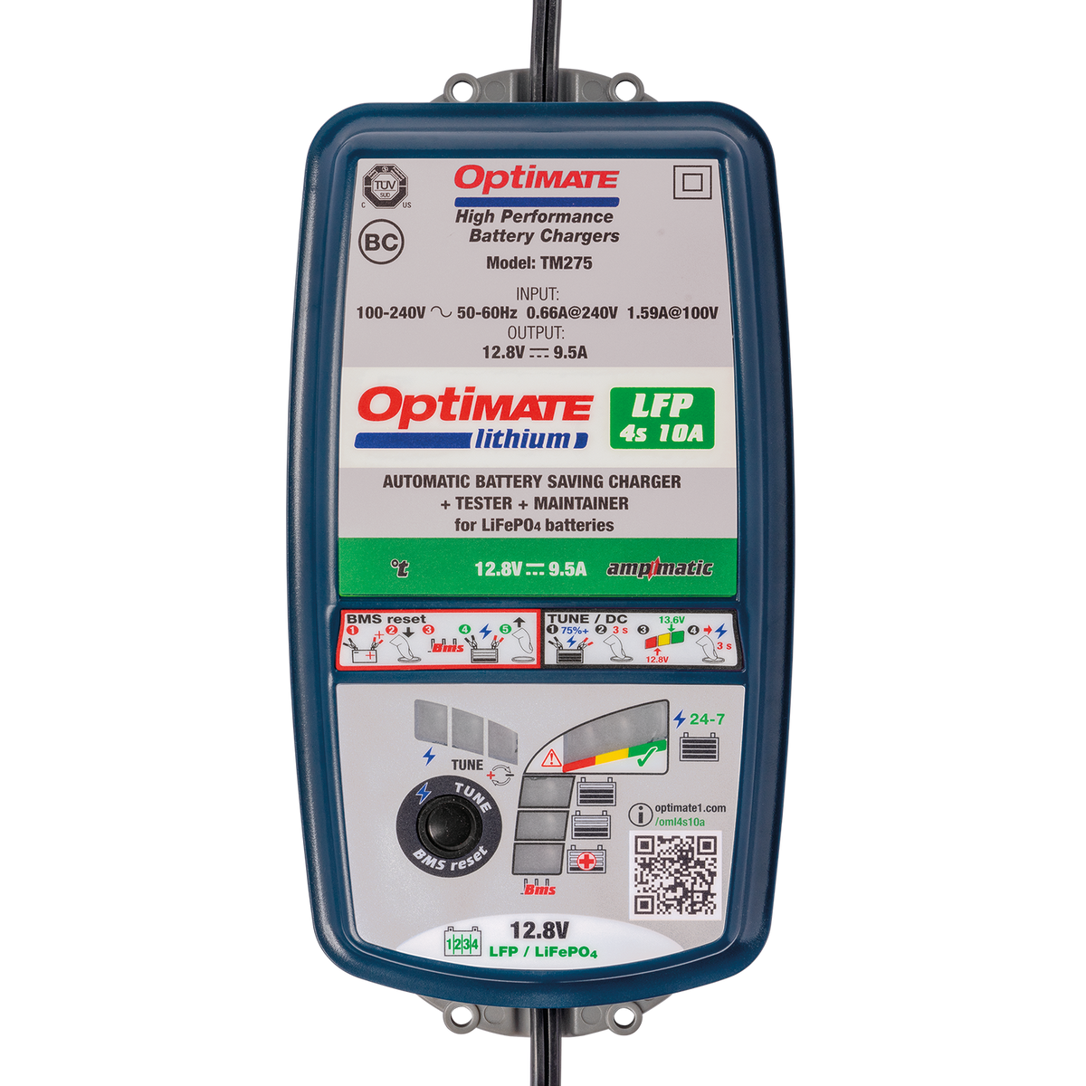 OptiMate Lithium 4s 10A Battery Charger TM-275V2