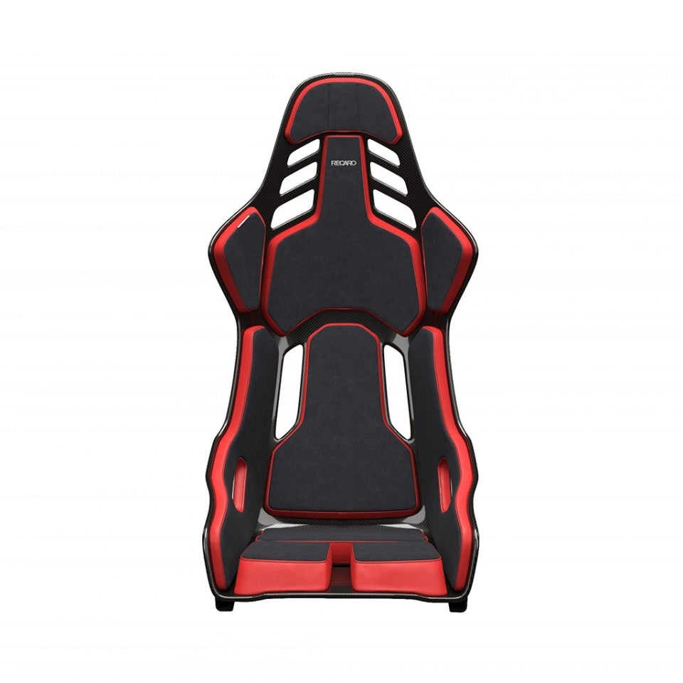 Recaro Podium CFK (CF/Kevlar) FIA/ABE Medium/Left Hand Seat - Alcantara Blk/Leather Red