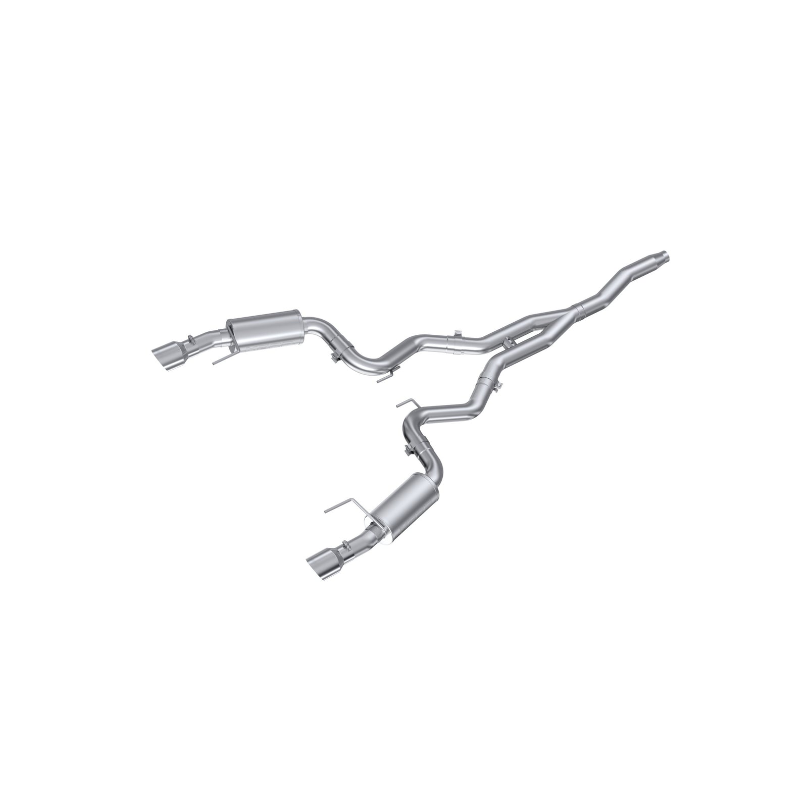 MBRP 15-18 Ford Mustang EcoBoost 2.3L Alum 3in Cat Back Dual Split Rear Exit (Street Version) - S7274AL