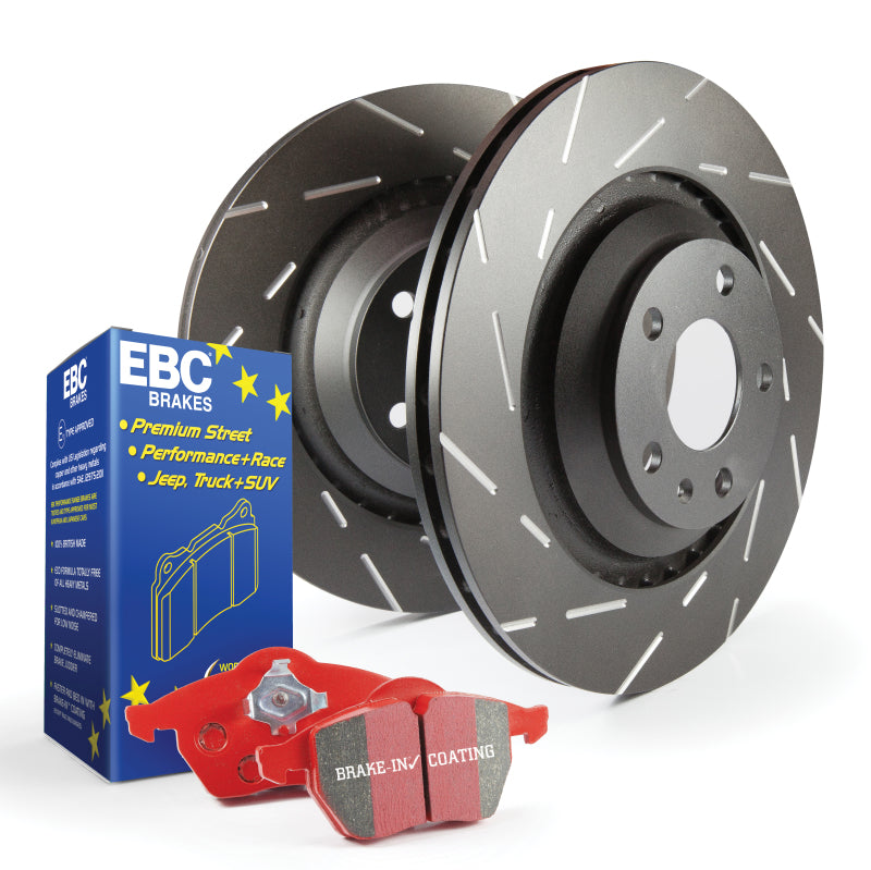EBC S4 Kits Redstuff Pads and USR Rotors - S4KR1222 for 2010-2019 Nissan Sentra - front view