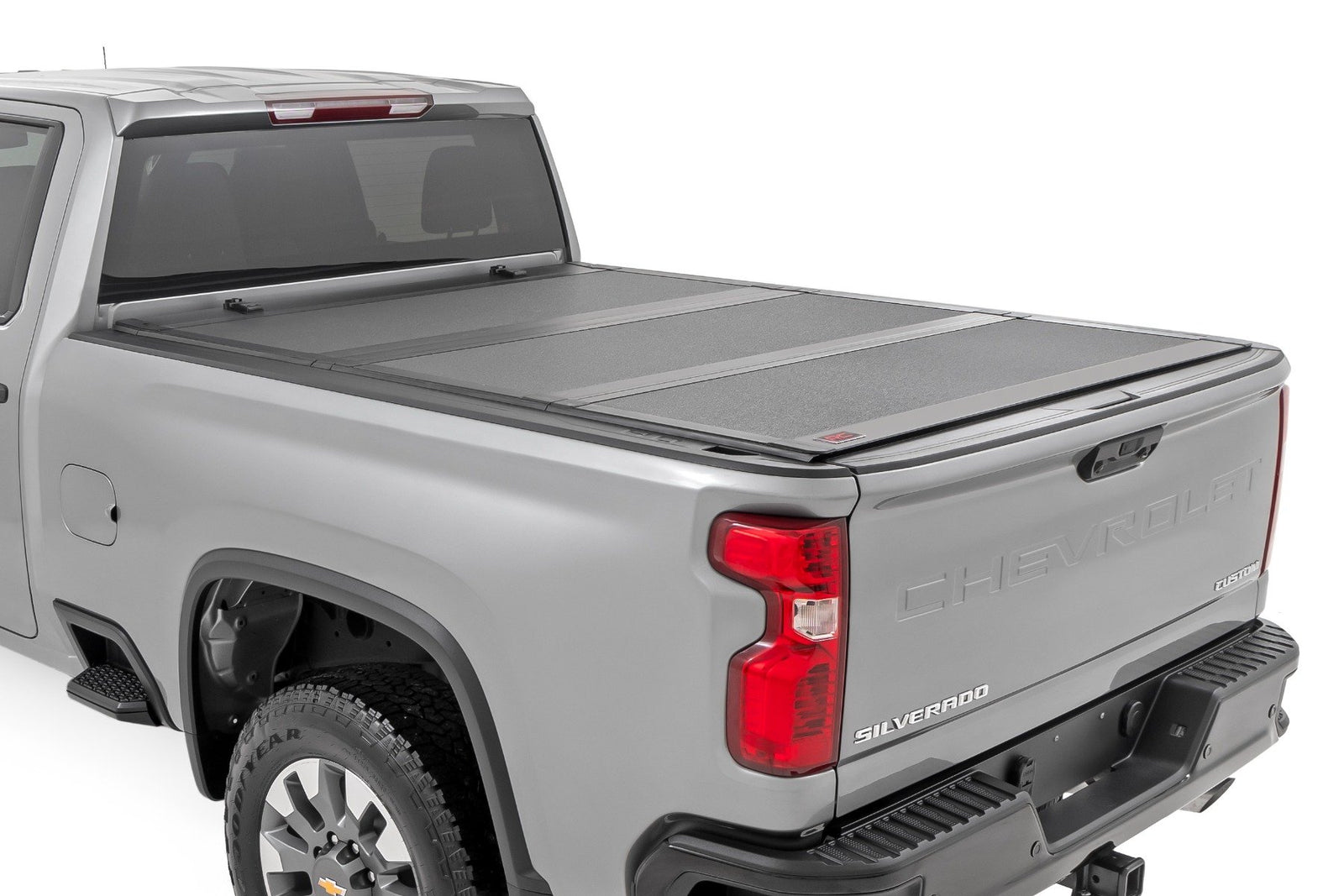 Hard Tri-Fold Flip Up Bed Cover | 6'9" Bed | Chevy/GMC Silverado/Sierra 2500HD/3500HD (20-24)