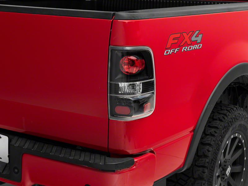 Raxiom 04-08 Ford F-150 Styleside Euro Style Tail Lights- BlkHousing - Red/Clear Lens - T542841 for 2004-2008 Ford F 150 - fr