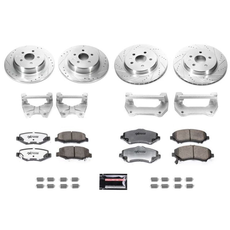 Power Stop 07-17 Jeep Wrangler Front & Rear Big Brake Conversion Kit - BBK-JK-001 for 2007-2018 Jeep Wrangler