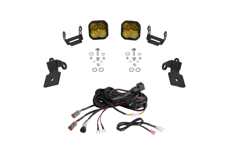 Diode Dynamics 20-Present Polaris RZR A-Pillar LED Pod Kit SS3 Sport - Yellow Combo - DD7636 for 2020-2023 Polaris RZR PRO XP