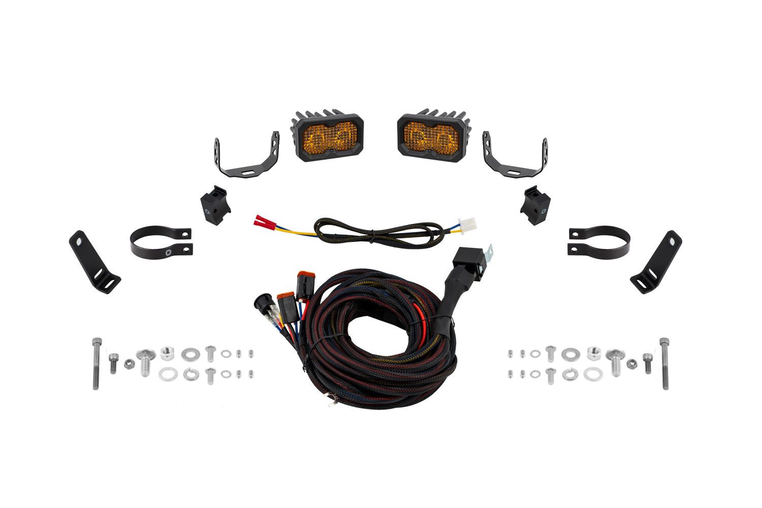 Diode Dynamics Stage Series 2 In Roll Bar Chase Light Kit SSC2 Sport - Yellow (Pair) - DD7669 for 2020-2023 Polaris RZR PRO X