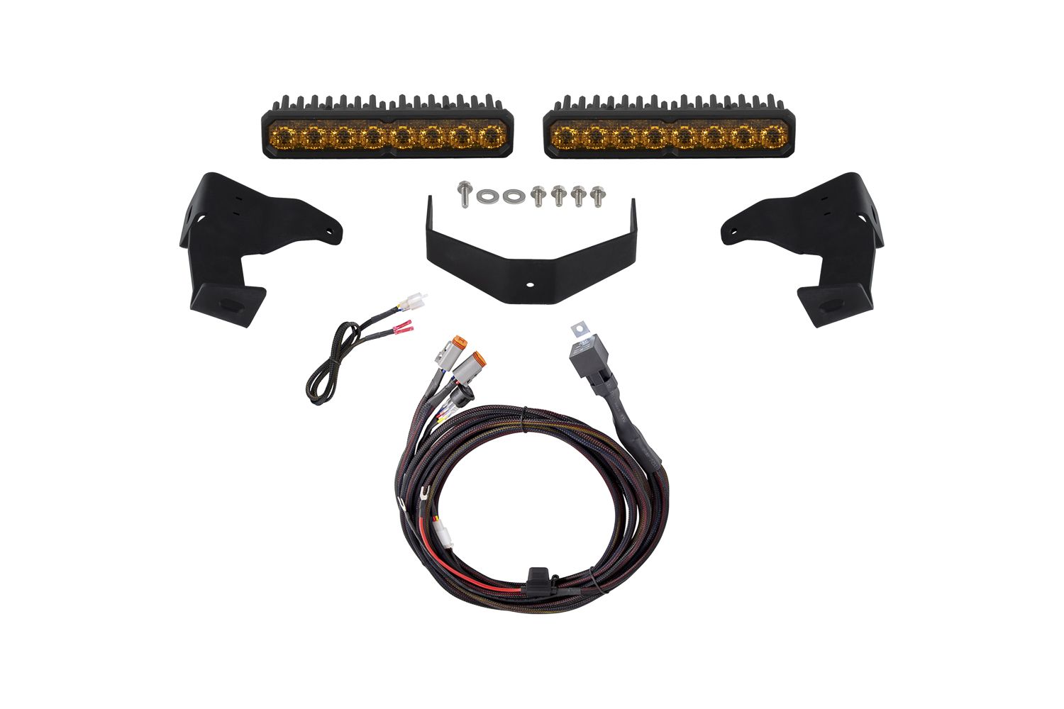 Diode Dynamics 2024-2026 Toyota Tacoma Stealth Lightbar SS10 Pro Yellow Combo 3000K - DD7953 for 2024-2026 Toyota Tacoma - fr