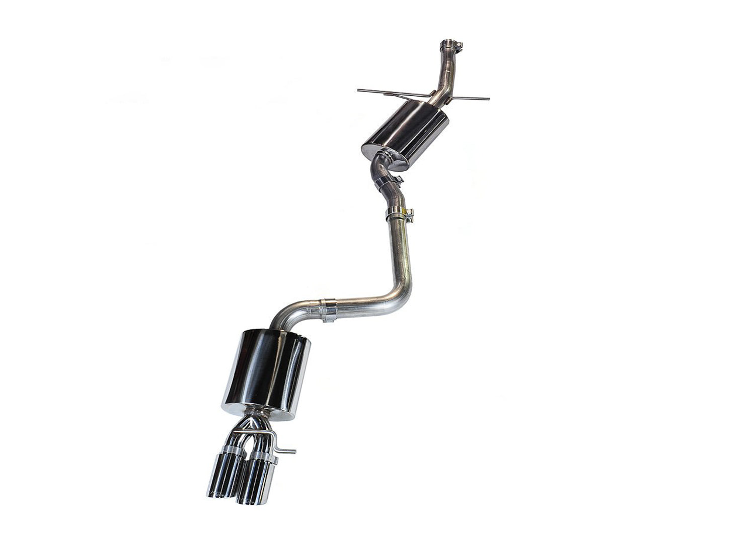 AWE Tuning Audi B8 A5 2.0T Touring Edition Single Outlet Exhaust - Diamond Black Tips - 3015-23012