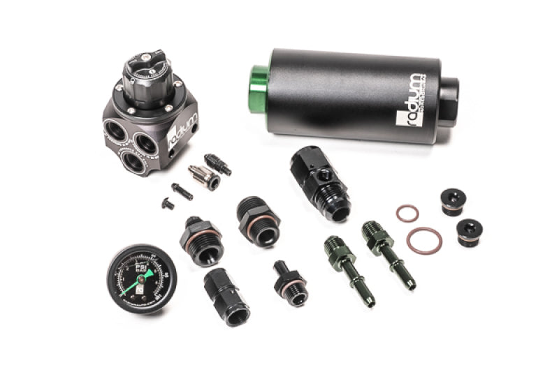 Radium Engineering 01-06 BMW E46 M3 Fuel Pressure Regulator &amp; Fuel Filter Kit w/ Microglass Filter