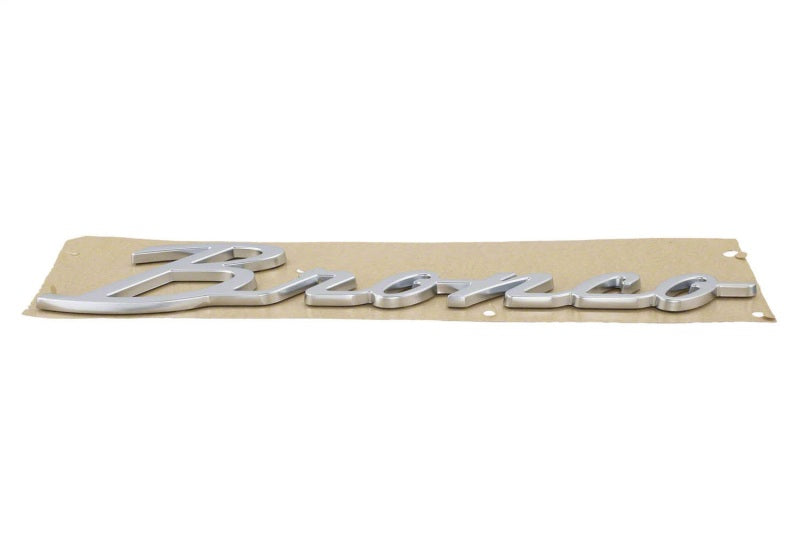Ford Racing 21-23 Bronco Script Fender Badge - Silver