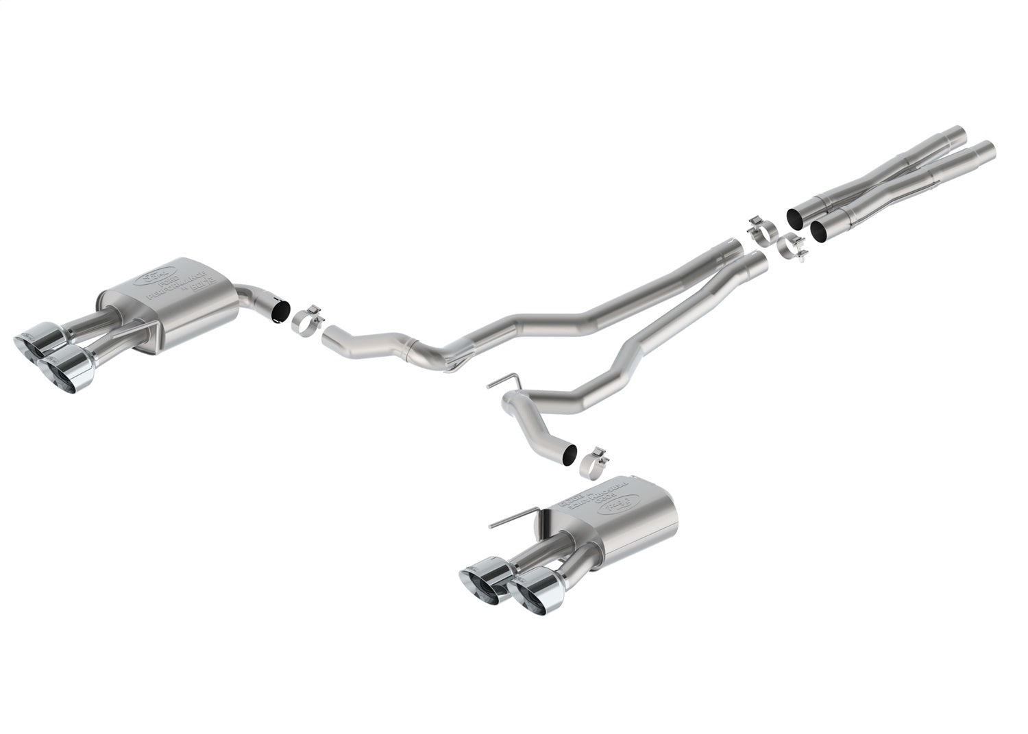 Ford Performance 2024-2025 Mustang 5.0L Sport Non-Active With Valance-Chrome Tip (FRPM-5200-M5SCV)