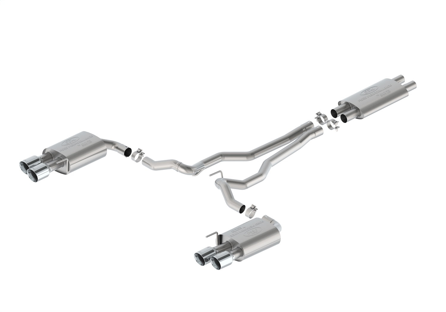 Ford Performance 2024-2025 Mustang 5.0L Touring Non-Active With GT Valance-Chrome Tip (FRPM-5200-M5TCV)