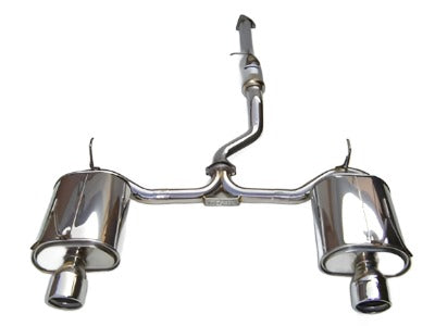 Invidia 00+ S2000 Q300 Dual Tip Cat-back - HS00HS1GT3 for 2000-2009 Honda S2000 - front view