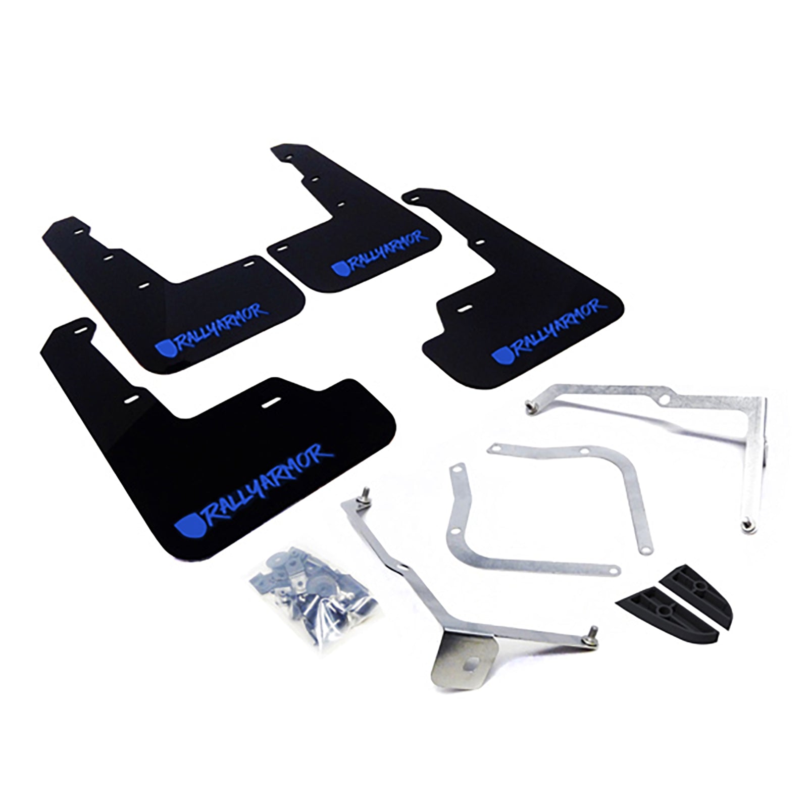 Rally Armor 15-21 Subaru WRX & STI Black Mud Flap Blue Altered Font Logo - MF32-UR-BLK/BL-X for 2015-2021 Subaru WRX - fr