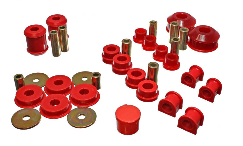 Energy Suspension 03-05 Mitsubishi Lancer EVO 8 Red Hyper-flex Master Bushing Set - 5.18115R for 2003-2007 Mitsubishi Lancer