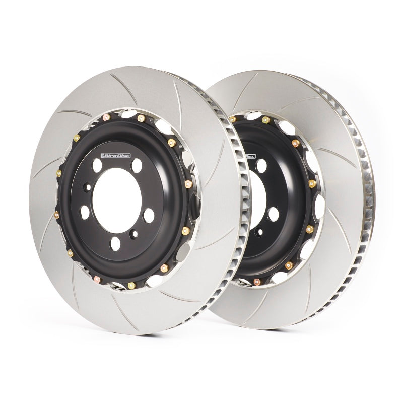 GiroDisc 2012+ Nissan GT-R (R35) DBA 390mm Slotted Front Rotors (Drilled for M12/M14 Lugs)