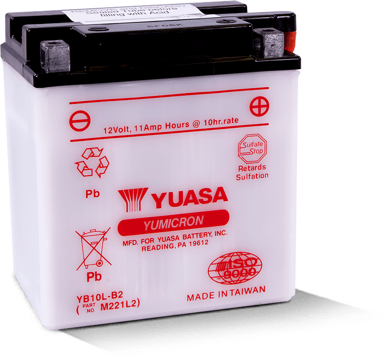 Yuasa YB10L-B2 Yumicron 12 Volt Battery - YUAM221L2 for 1989-2000 Suzuki GS500