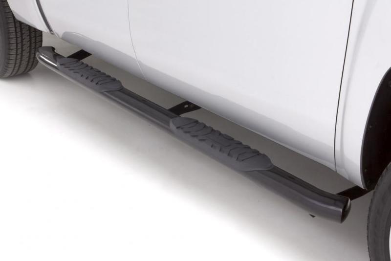 Lund 09-17 Dodge Ram 1500 Quad Cab 4in. Oval Curved Steel Nerf Bars - Black - 23474783 for 2019-2023 Ram 1500 Classic - front