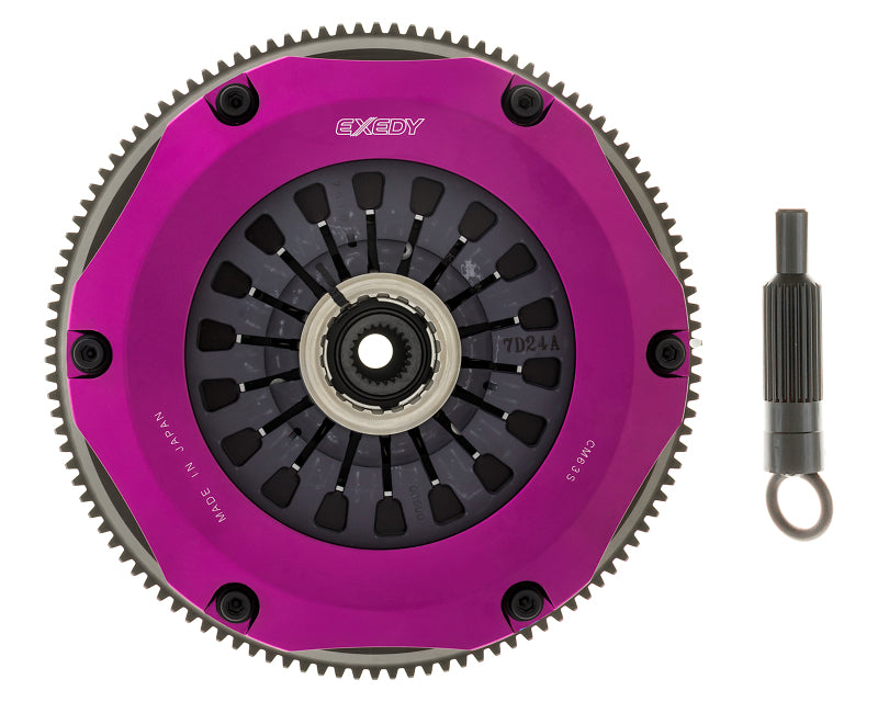 Exedy 96-06 Mitsubishi Evo 4-9 4G63T 2.0L Twin-Organic Clutch Kit - MM022SDF for 2003-2007 Mitsubishi Lancer - front view