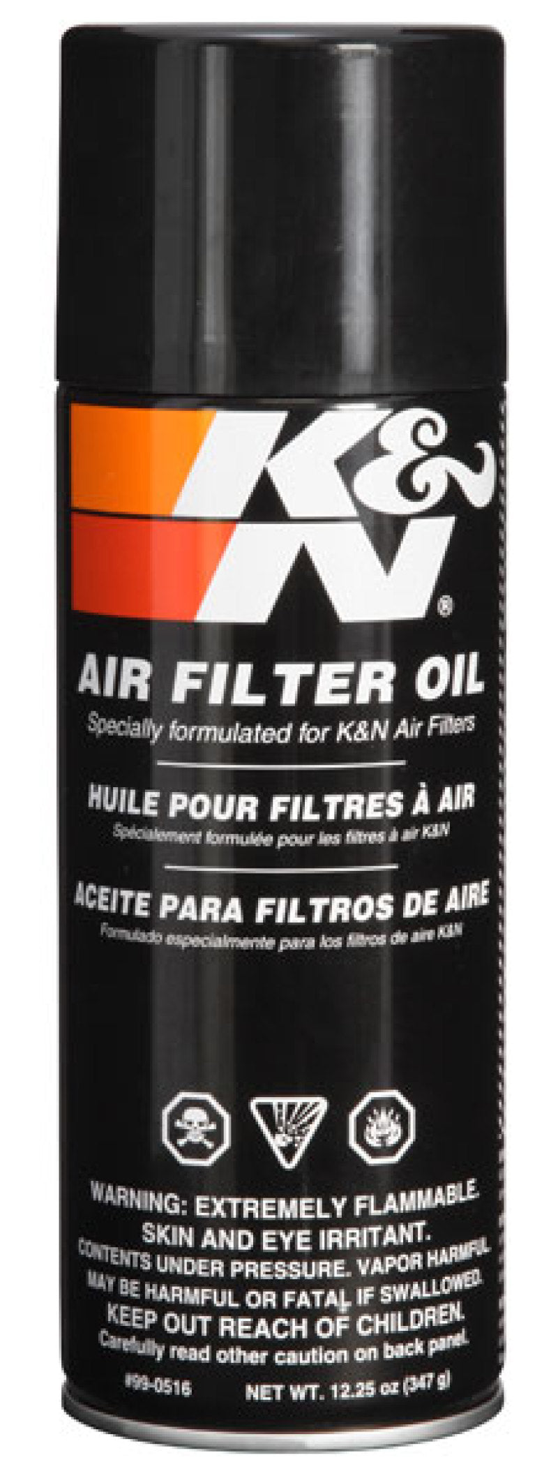K&N 12.25 oz. Aerosol Air Filter Oil - 99-0516 by K&N Engineering - front view