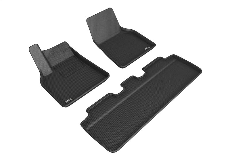 3D MAXpider 21-22 Tesla Model Y 1st & 2nd Row Floormats - Black - ACEL1TL02701509