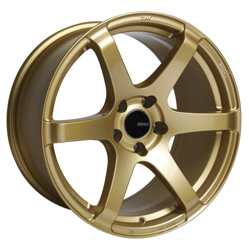 Enkei T6S 17x8 45mm Offset 5x100 Bolt Pattern 72.6 Bore Gold Wheel - 485-780-8045GG by Enkei