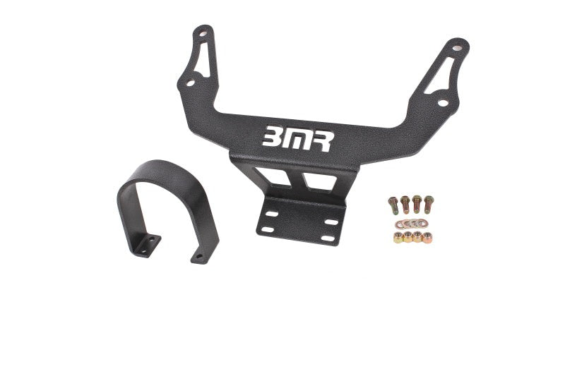 BMR 08-17 Challenger Front Driveshaft Safety Loop - Black Hammertone - DSL110H for 2008-2020 Dodge Challenger - front view