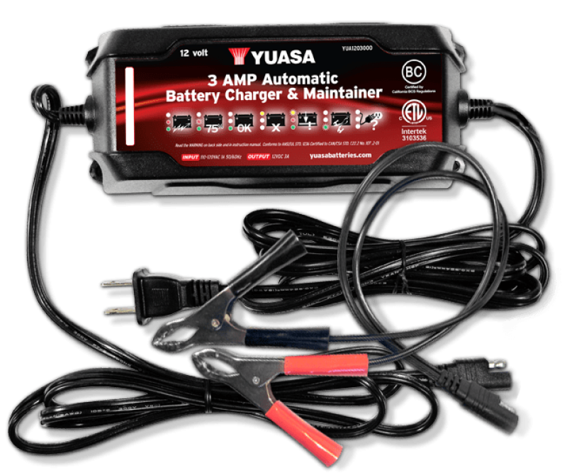 Yuasa 3 Amp Charger & Maintainer (12V) - YUA3AMPCH by Yuasa Battery