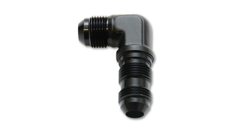 Vibrant -8AN Bulkhead Adapter 90 Degree Elbow Fitting - Anodized Black Only - 10611 by Vibrant - front view