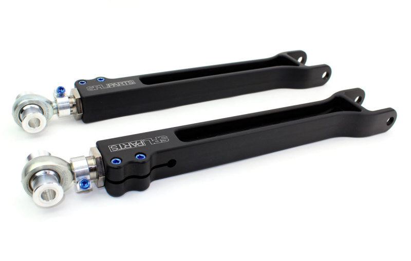 SPL Parts 2009+ Nissan 370Z Rear Toe Arms (Billet Version) - SPL RTA Z34B for 2023-2025 Nissan Z - front view