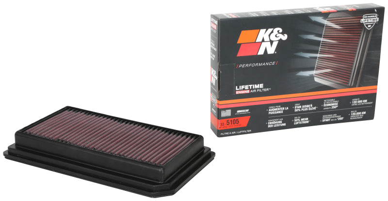 K&amp;N 20-24 Cadillac CT5 V6 3.0L Replacement Air Filter (2 required)