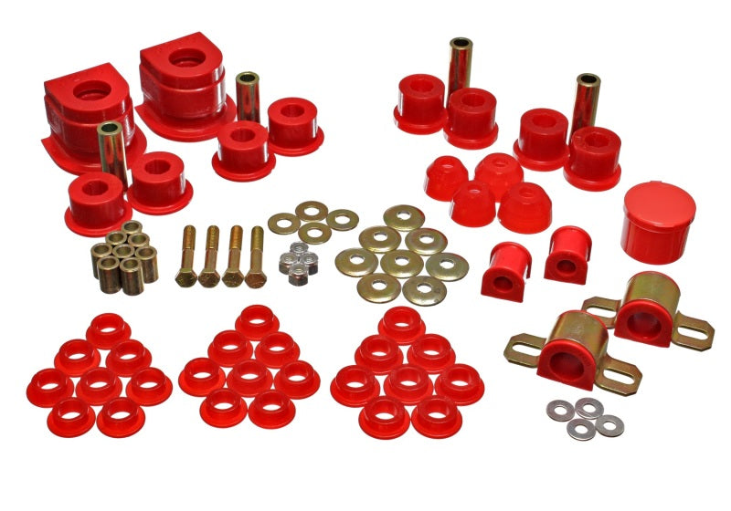 Energy Suspension 86-91 Mazda RX7 Red Hyper-Flex Master Bushing Set - 11.18101R for 1986-1991 Mazda RX 7 - front view