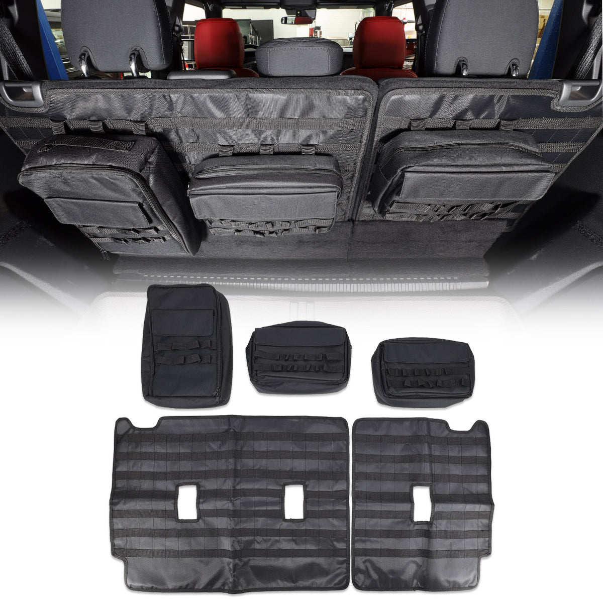 IAG I-Line Rear Seat Back Organizer Panels 2pc 2021+ Ford Bronco Four Door