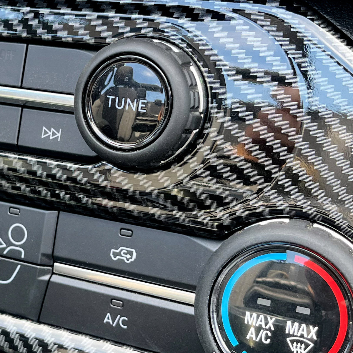 IAG I-Line Climate Control Cover Trim Gloss Carbon for 2021+ Ford Bronco