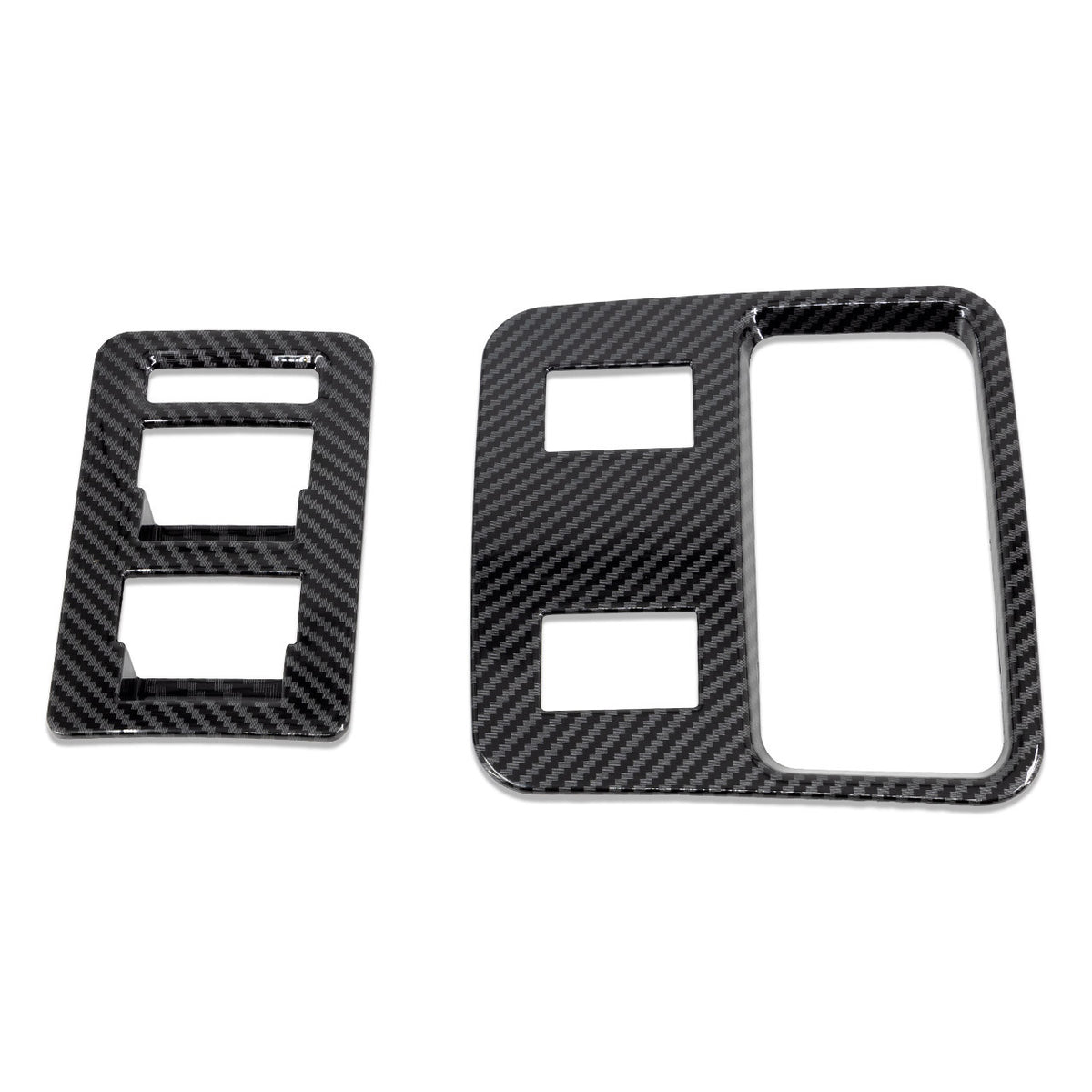 IAG I-Line 2pc Window Switch Panel Cover Kit Gloss Carbon for 2021+ Ford Bronco