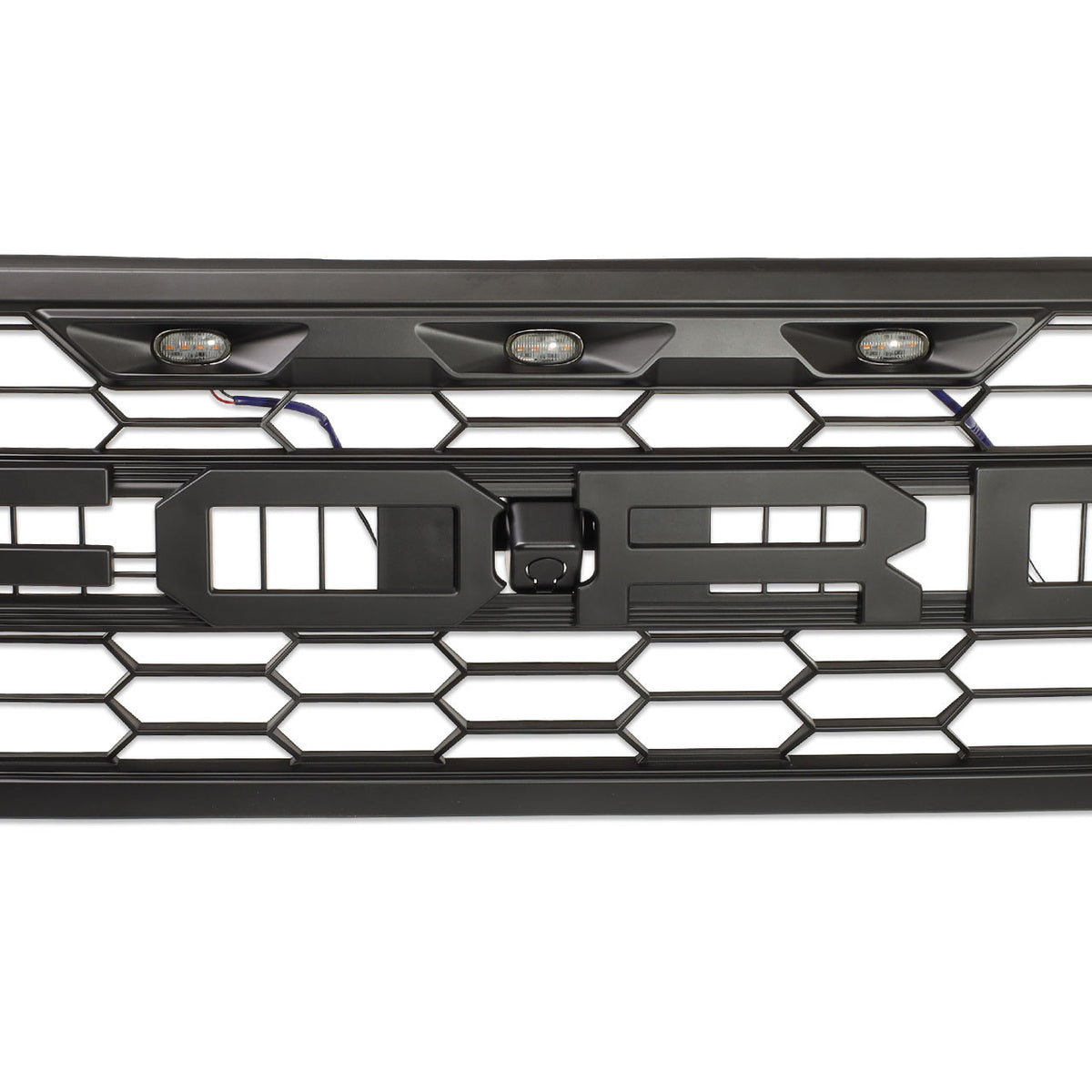 IAG I-Line Front Grille Matte Black Raptor Style for 2021+ Ford Bronco