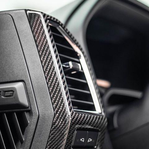 California Pony Cars Ford F-150 Series 2015-2019 - F-Series Truck Carbon Fiber 4pc Dash Air Vent Bezel Replacements (2015-2019 F