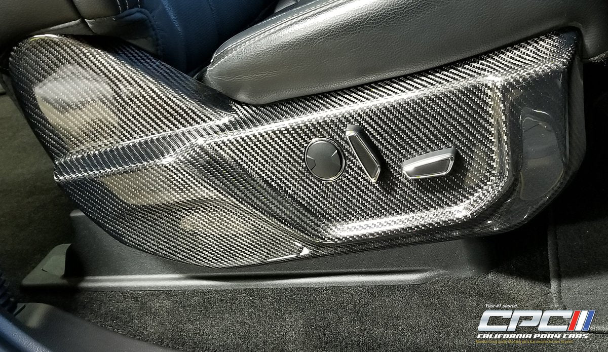California Pony Cars Ford F-150 Series 2015-2019 - F-Series Truck Carbon Fiber Side Seat Cover Panel Replacements (2015-2019 For