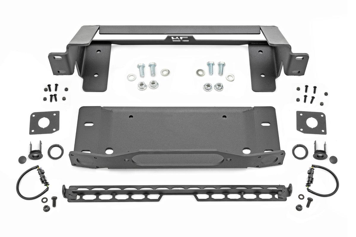 Rough Country - Winch Mount Fits OE Modular Bumpers | Ford Bronco 4WD (2021-2023)