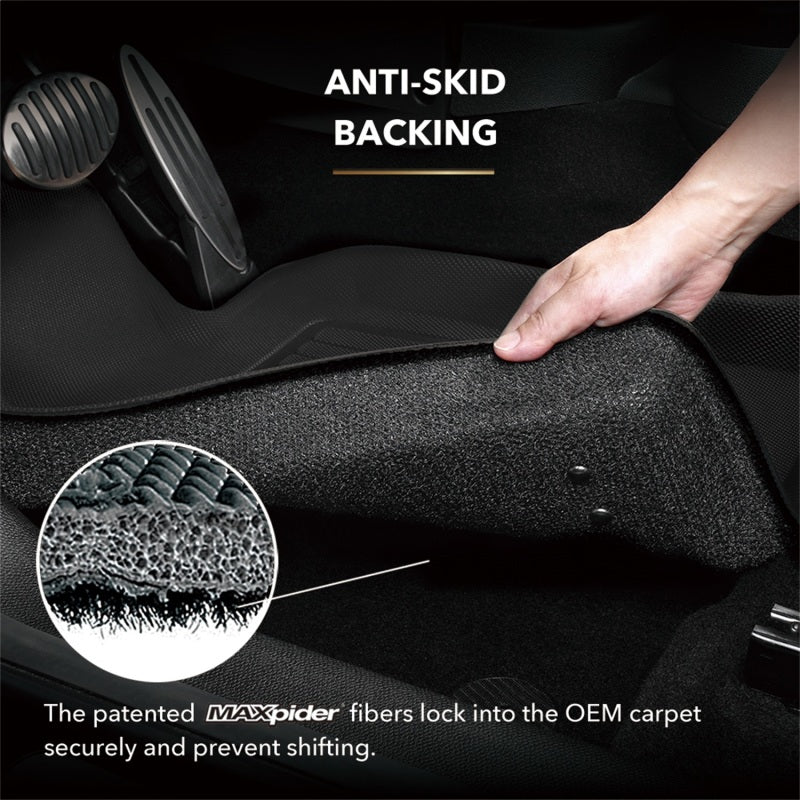 3D MAXpider 2023 Kia Sportage Hybrid Kagu 1st  &amp; 2nd Row Floormat - Black