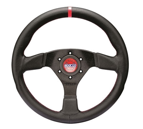 Sparco Strwhl R383 Leather Black/Black - 015R383PLUN