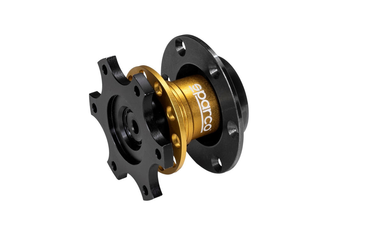Sparco 6-Bolt Steering Wheel Quick Release - Gold - 015R98R