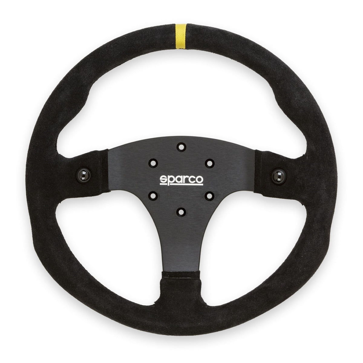 Sparco Steering Wheel R330B Leather w/ Button - 015R330PLO