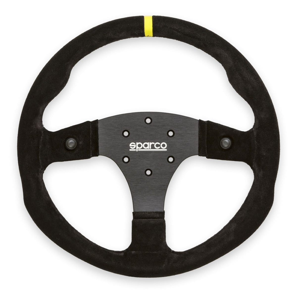 Sparco Steering Wheel R350B Suede w/ Button - 015R350PSO