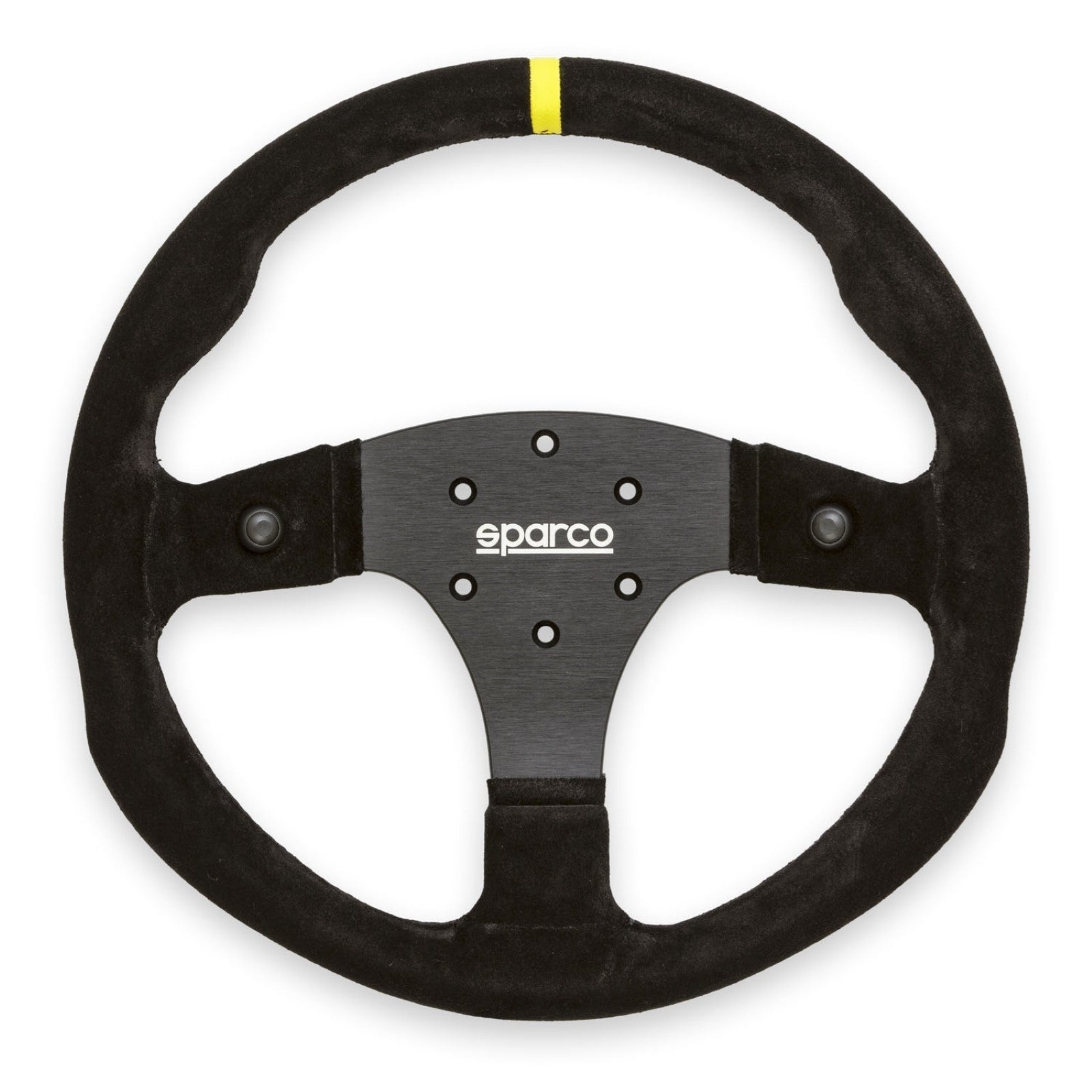 Sparco Steering Wheel R350B Suede w/ Button - 015R350PSO