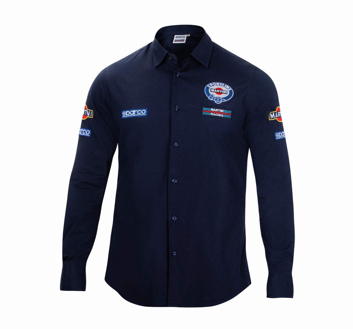 Sparco Martini High Collar Shirt Long Sleeve - Large - 002206MRBI3L