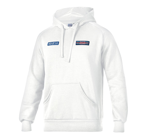 Sparco Martini Stripes Hoodie Medium - White - 01340MRBI2M