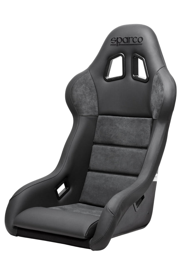 Sparco Seat QRT Performance Leather/Alcantara Black (Must Use Side Mount 600QRT) - 008012RPNR