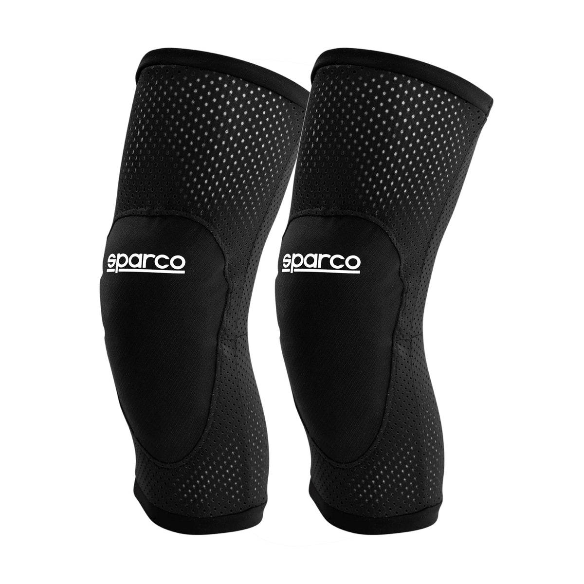 Sparco Kart Knee Pads - Black (Medium) - 001541KNR2M